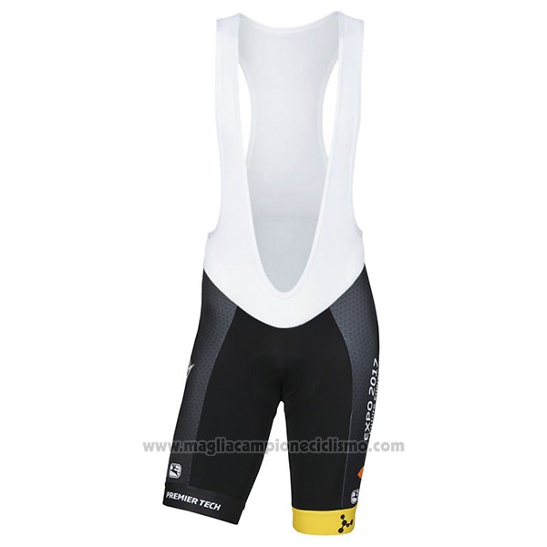 2017 Abbigliamento Ciclismo Astana Azzurro Manica Corta e Salopette
